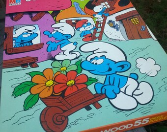 Vintage puzzle, Smurf, New, Milton Bradley,1970's
