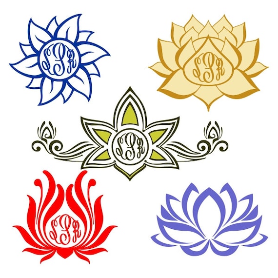 Download Lotus Yoga Cuttable Design Frame SVG DXF EPS use with