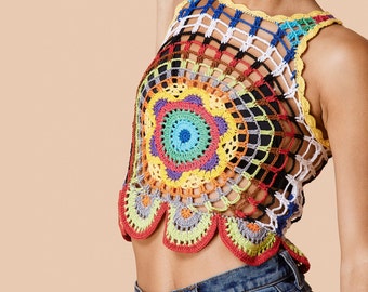 Crochet crop top PATTERN, sexy crochet top PATTERN, detailed instructions in ENGLISH, trendy crochet crop top pattern, summer top