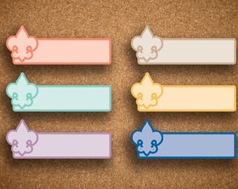 Solid Scout fleur-de-lis Crest Quarter Box Planner Stickers for Inkwell Press Planner IWP-LBS1