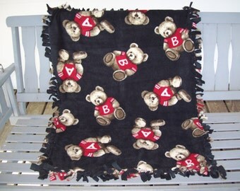 Fleece,Blanket,Bears,Hand Tied,Stroller,Crib,Car Seat Cover,Photo Prop,Gift,Boys,Girls,Infants,Toddlers,Children,Collector,Lapghan