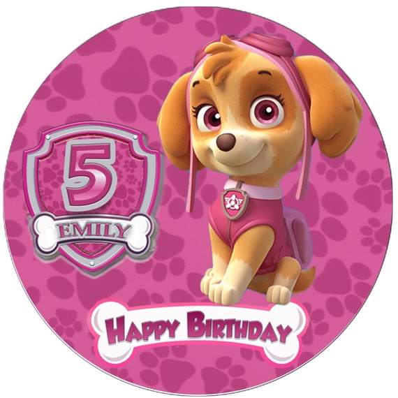 Skye Paw Patrol A3 Edible Image Real Icing personalised Cake