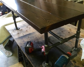 Reclaimed Wood Coffee Table w/ Restoration Industrial Steel Hardware