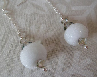 Winter Frost Drop Swarovski & Sterling Silver Earrings
