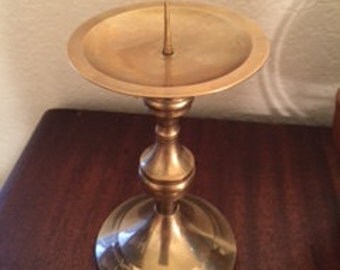 1970 Solid Brass Candlestick