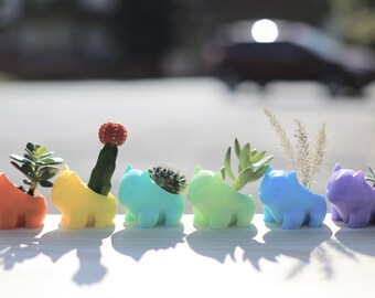 3D Printed Planter /Cute /Best Gift /Pokemon /Pocket Animal /Succulent /Pikachu /Bulbasaur /Cartoon Accessories /Christmas Gift