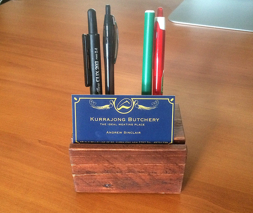 Desk Organiser / Business Card Holder / Pen Holder / Recycled