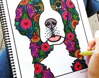 Animal Adult Coloring Book- Handdrawn Coloring Book