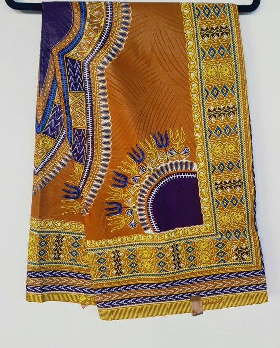 Gold and Purple Dashiki/ dashiki fabric African Print / Ankara