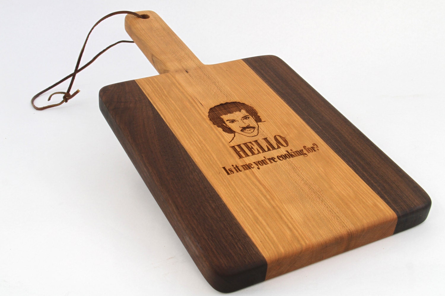 Handcrafted Wood Cutting Board Paddle Board,Cherry & Laser