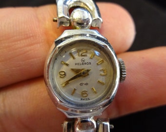 Vintage Helbros Swiss ladies winding wrist watch 10k rgp bezel Major women's wind up running works