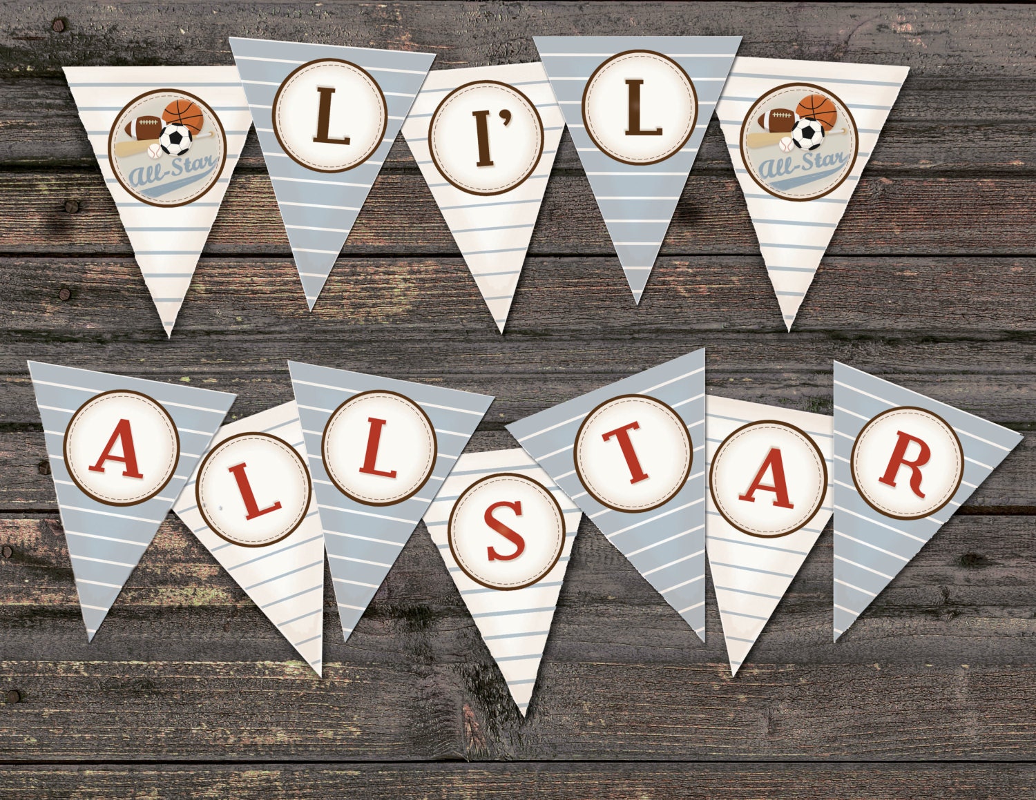 allstar sports baby shower banner