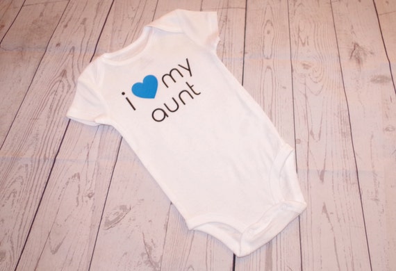 I Love My Aunt Shirt/Bodysuit, baby boy shirt, baby girl shirt, i love my aunt toddler shirt, birthday gift, baby shower gift