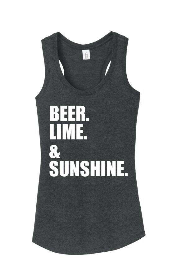 BEER. LIME. & SUNSHINE. racerback tank hipster by TCXpress on Etsy