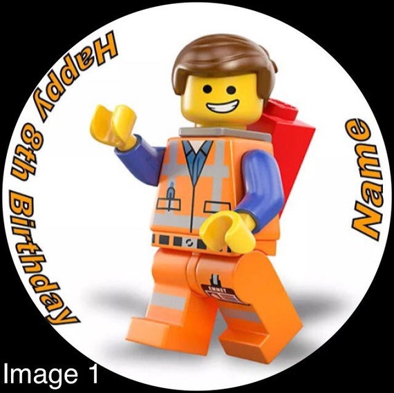 Personalised Lego Movie Rice Paper Edible Cake Topper