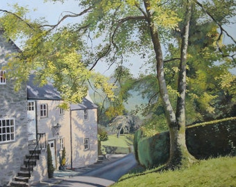 Wintercroft Lane - signed limited edition print, wall art, home decor, oil painting, landscape, realistic art