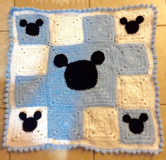 Mickey Mouse Baby Blanket/Layette by CrochetKicker on Etsy