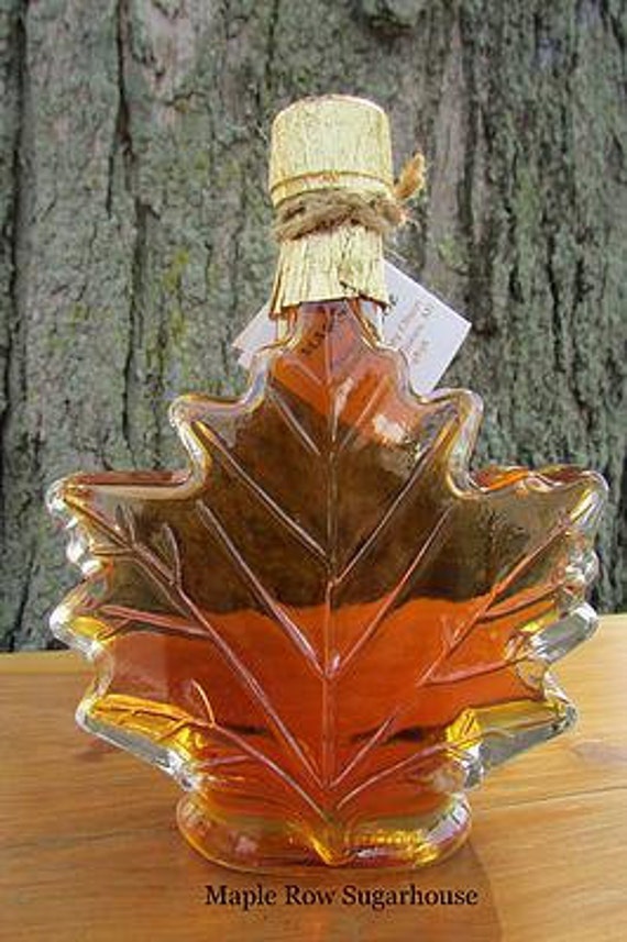 Pure Michigan Maple Syrup Maple leaf Glass bottle