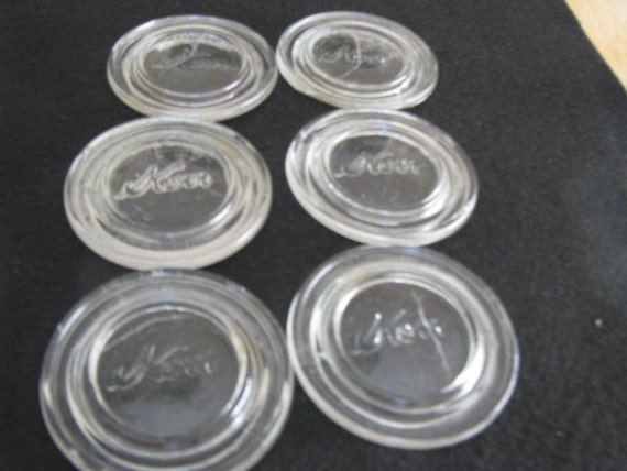 Vintage Kerr And Ball Glass Canning Jar Lids