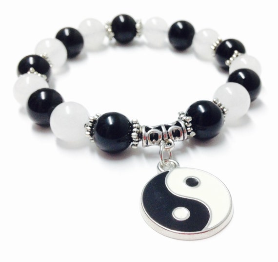 Yin Yang Bracelet Yin Yang Gemstone Bracelet Yin Yang