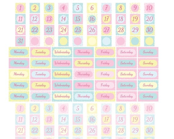 PRINTABLE Date Cover Planner Stickers Erin Condren Life