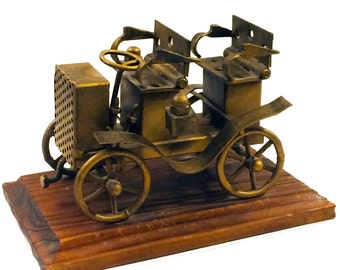 Vintage Metal Car Sculpture (Made in Spain)
