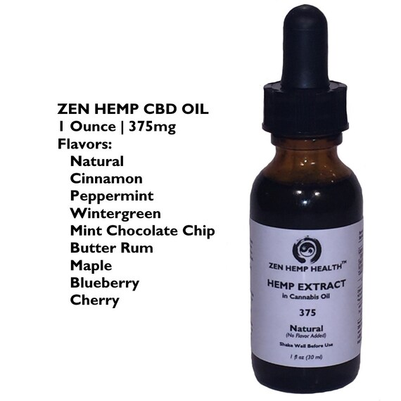 Zen CBD Oil 1oz CBD cannabidiol Rich Hemp by NaturalHerbalGoods