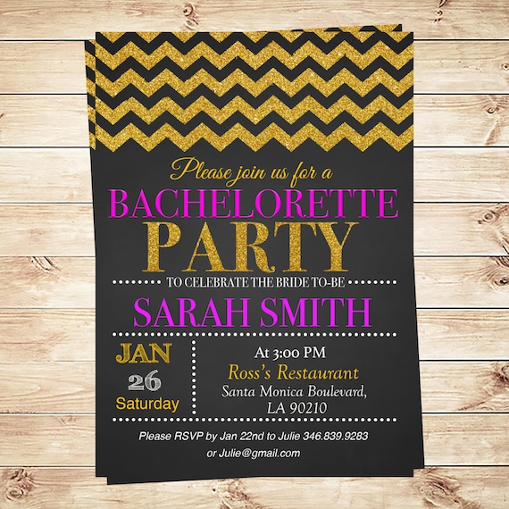 Handmade Bachelorette Party Invitations 5