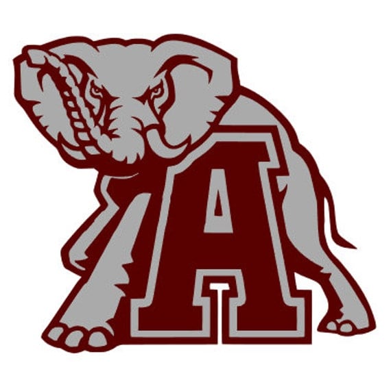 Alabama Elephants Decal Alabama University by JadaBabyDesigns