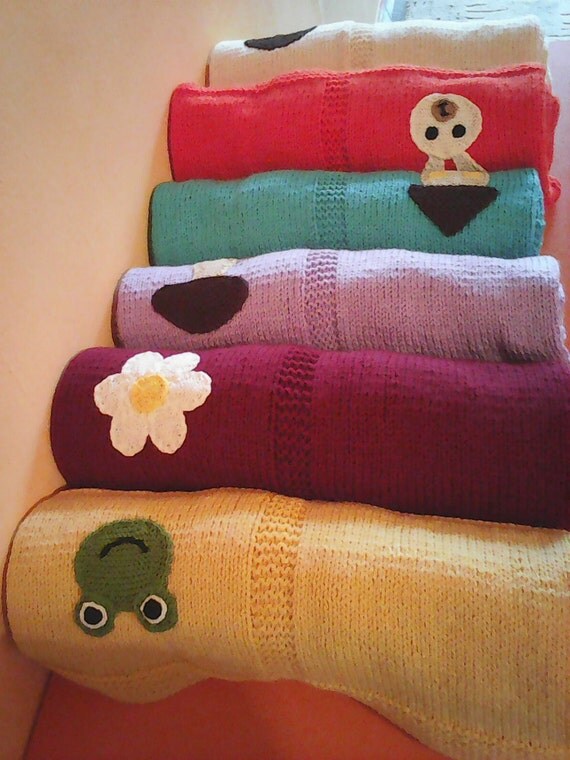 Knitted Light Yellow Baby Blanket by IReallyLoveYou on Etsy