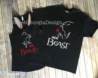 His Beauty and Her Beast Couple Shirts! Perfect for any couple!