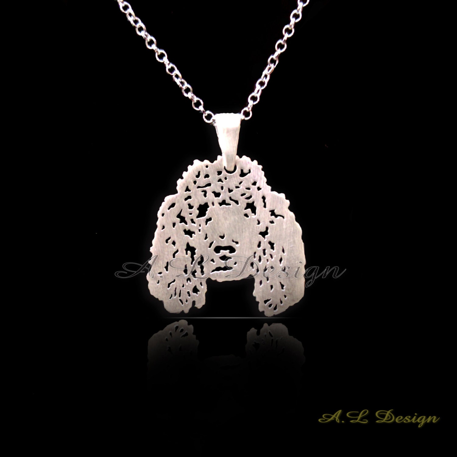 Sterling Silver Poodle Necklace Poodle Pendant Poodle