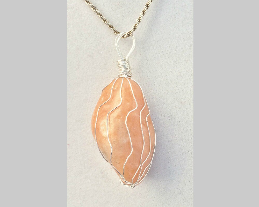 Orange calcite pendant Clearance