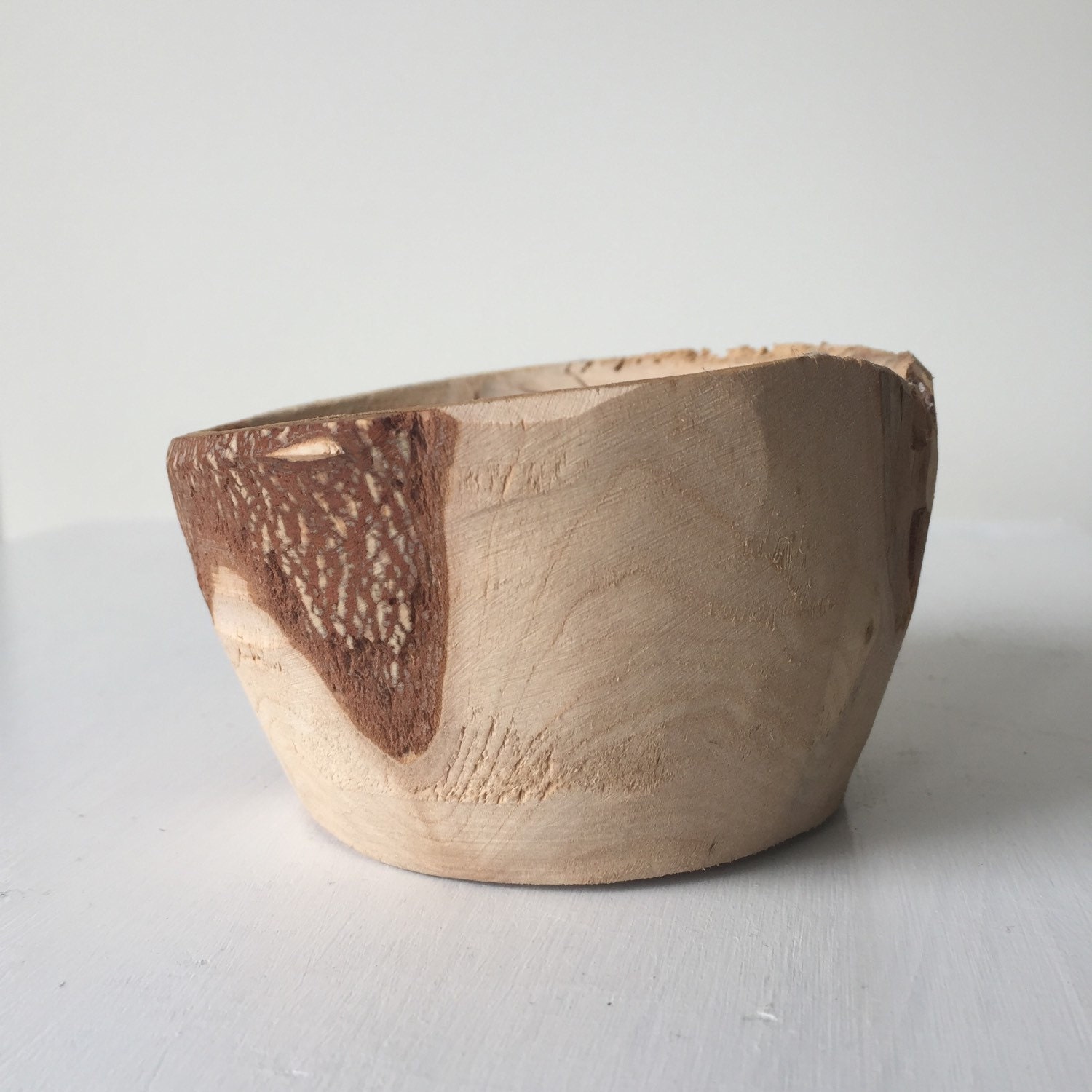 Rustic wooden bowl
