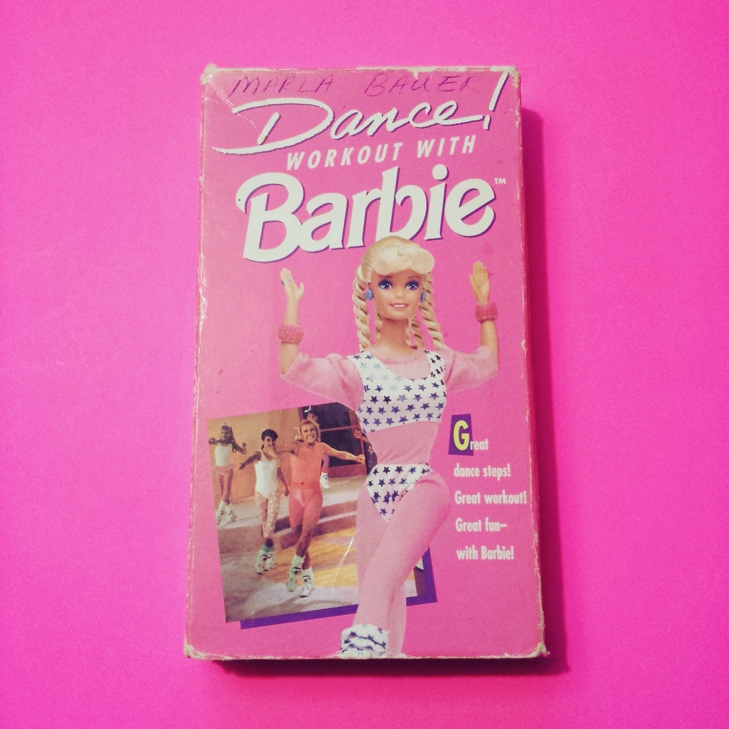 Dance Workout With Barbie VHS tape fashion toy doll vintage