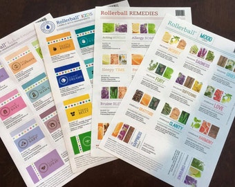 Essential Oil Labels for Roller Bottles - Labels Only