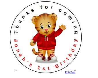 12 Daniel Tiger 2.5" Birthday Party Favor Stickers Labels Personalized actual labels not file Free shipping