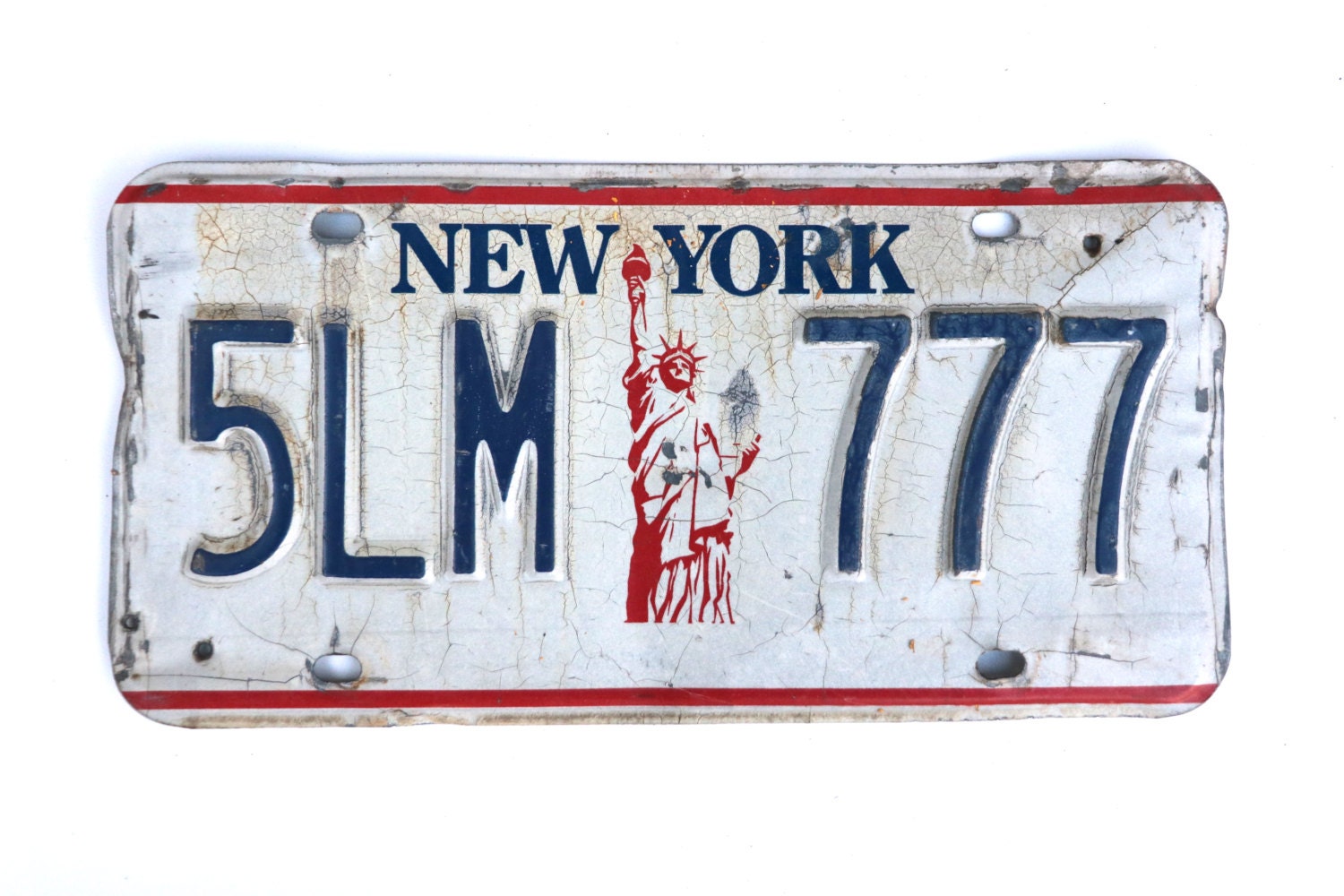 New York License Plate Number 5LM 777/Statue of by AmericanAntique