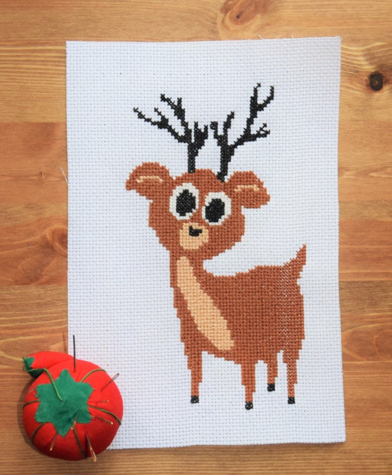 Items similar to Counted cross stitch pattern Deer. Cute ...