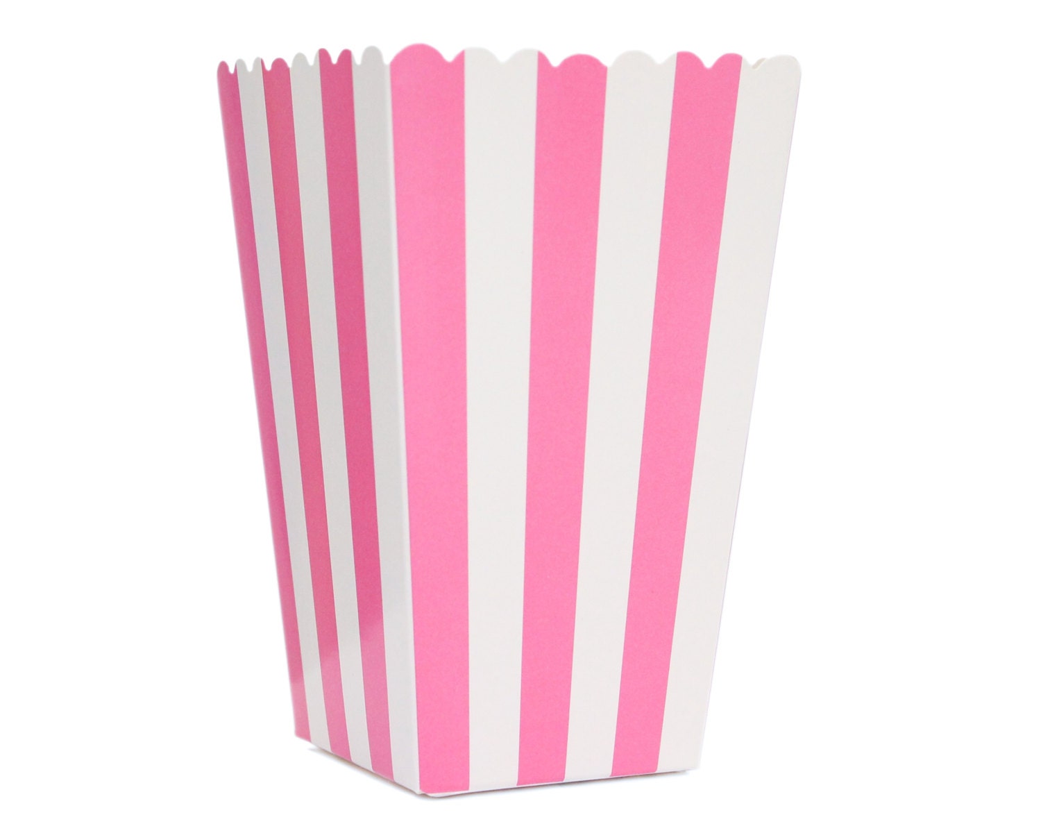 Popcorn Box Pop Corn Scoop Hot Pink Striped Popcorn Box