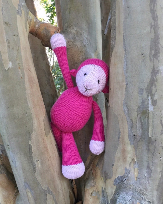 pink stuffed monkey