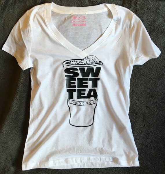 Sweet Tea Women's T Shirt Sweet Tea Cup by North2SouthDesigns