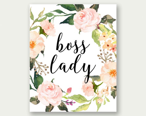 Boss Lady Printable Boss Lady Wall Art Boss Lady Print