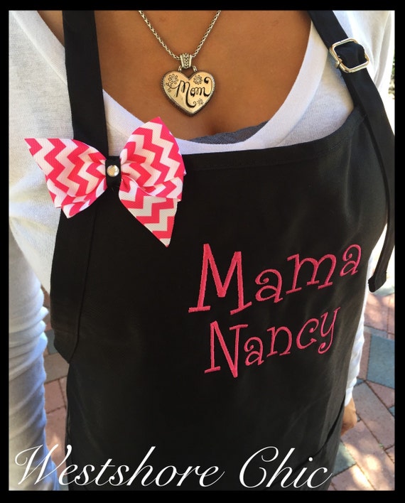 Personalized Embroidered FullLength Apron with Pockets