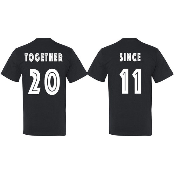 Together Since Tees Anniversary Custom Couple Matching 