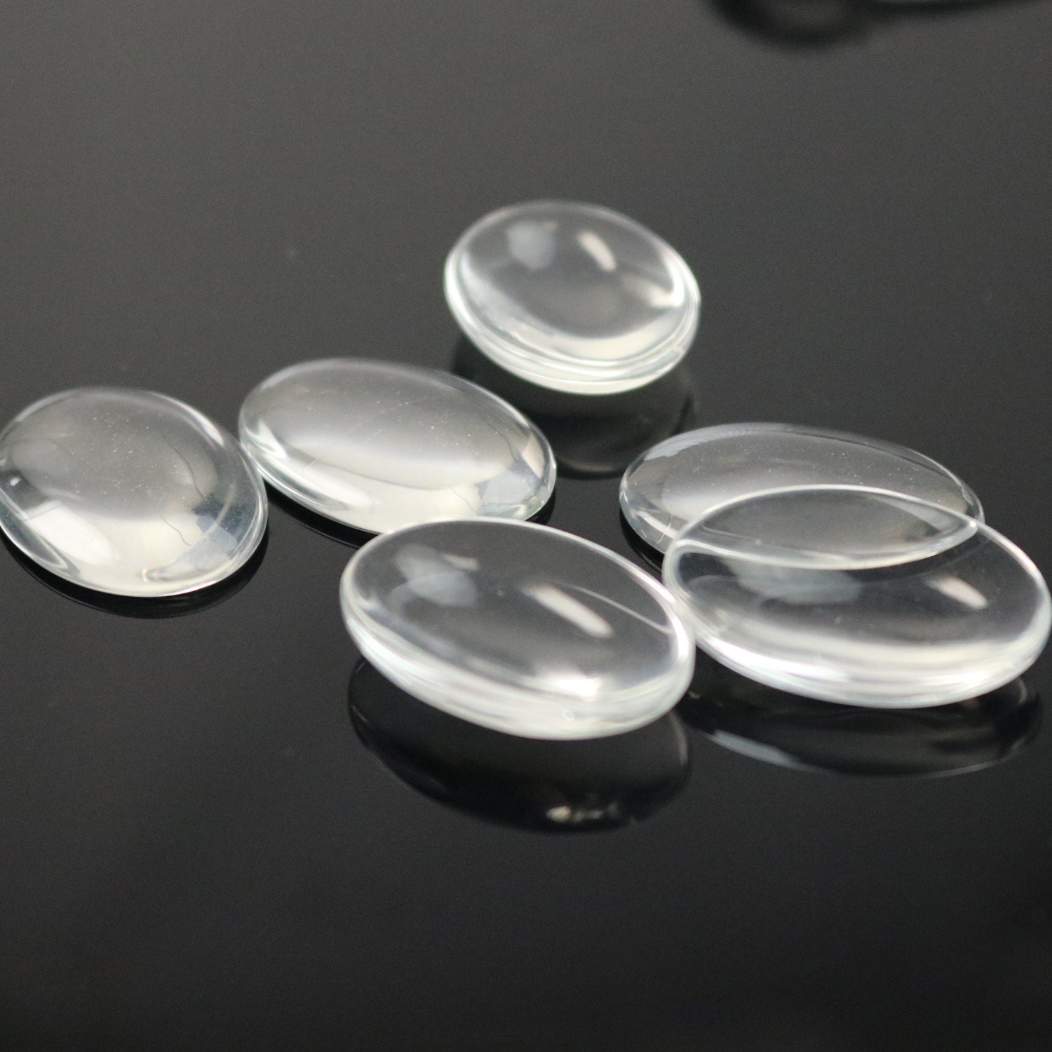 50 Glass Cabochons 18x25mm 5mm thickness 3/4'x1'