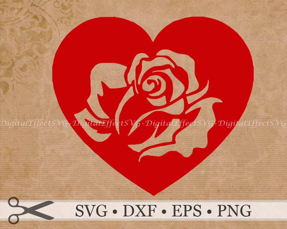 Free Free Heart Rose Svg 688 SVG PNG EPS DXF File