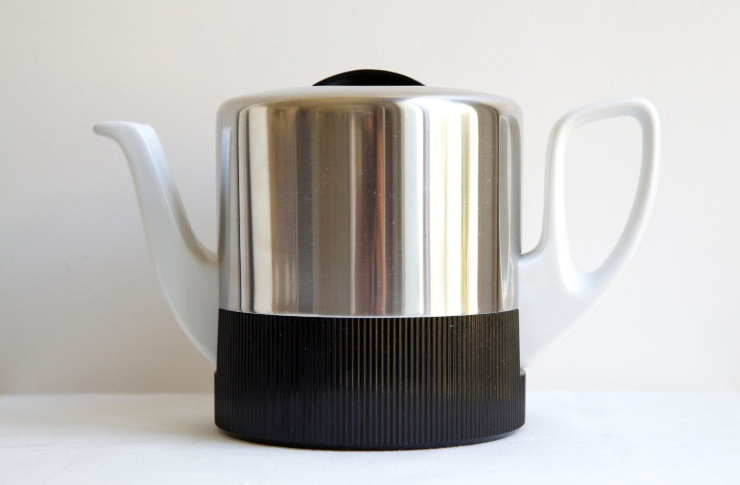 SALE Vintage Art Deco Coffee Pot White Coffee Pot Porcelain