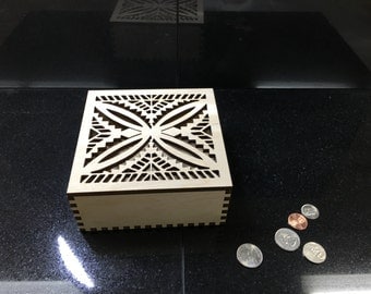 Geometric Flower Designed keepsake box