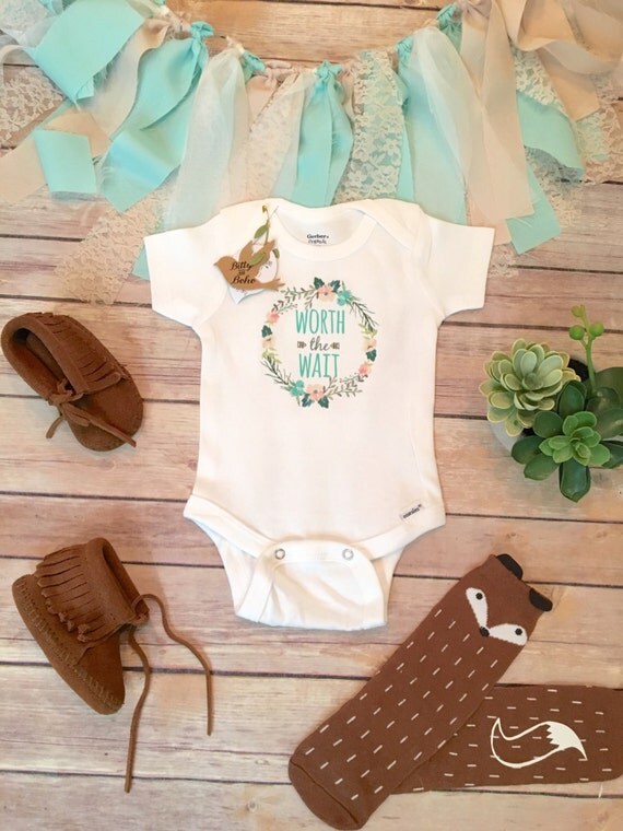 Worth the Wait Onesie® Baby Shower Gift Baby Girl Clothes